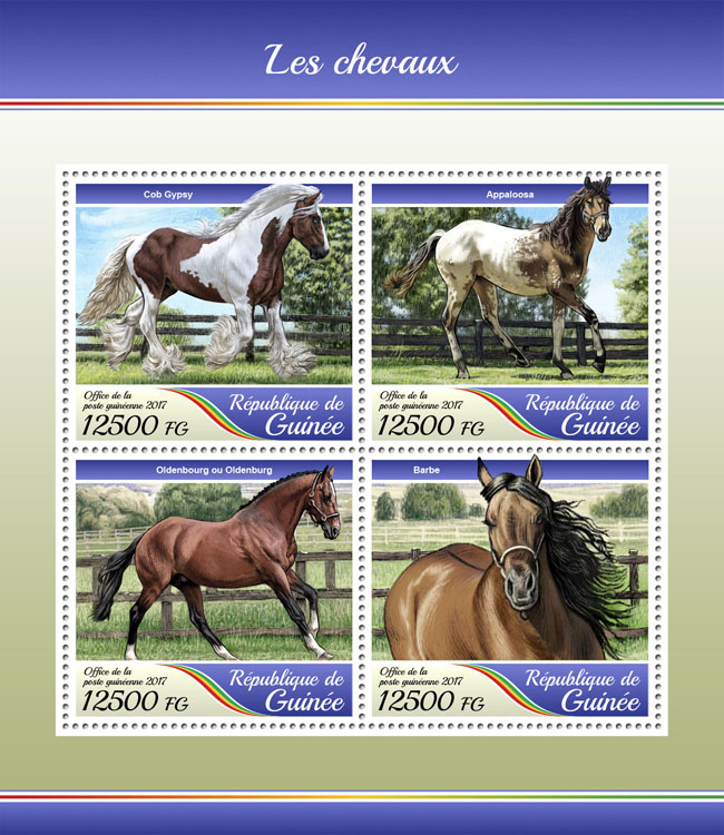 Horses - Issue of Guinée postage stamps