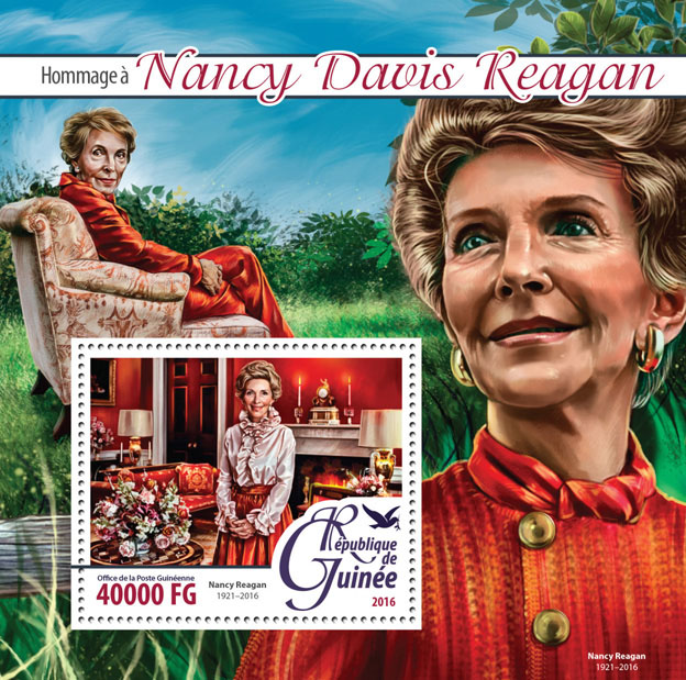 Nancy Davis Reagan - Issue of Guinée postage stamps