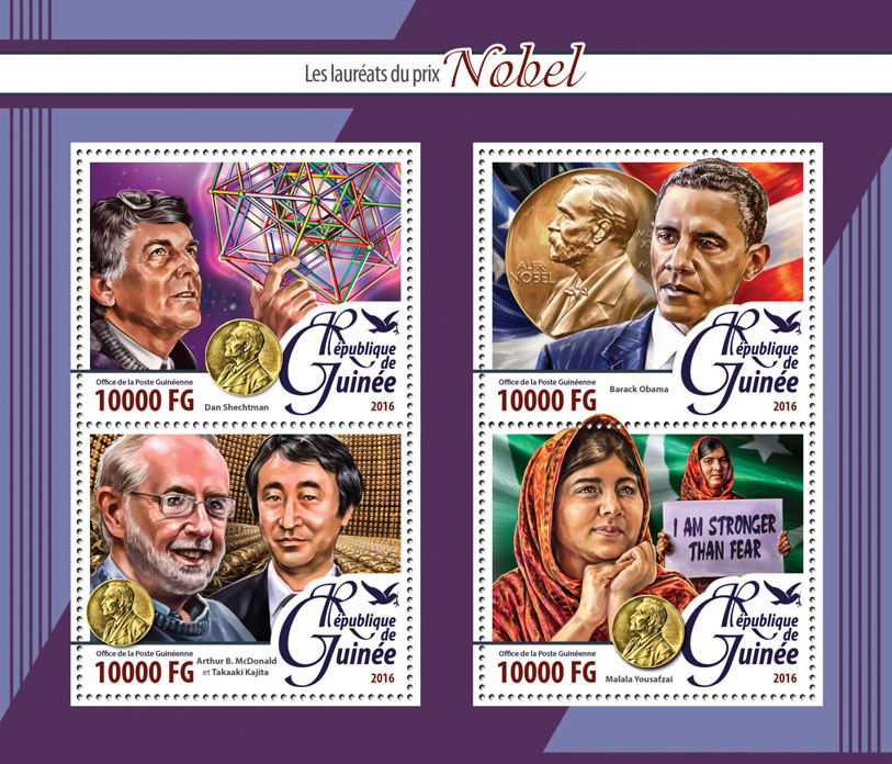 The Nobel Laureates - Issue of Guinée postage stamps