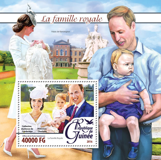 Royal Family - Issue of Guinée postage stamps