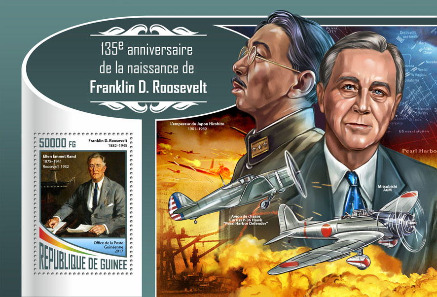 Franklin D. Roosevelt - Issue of Guinée postage stamps