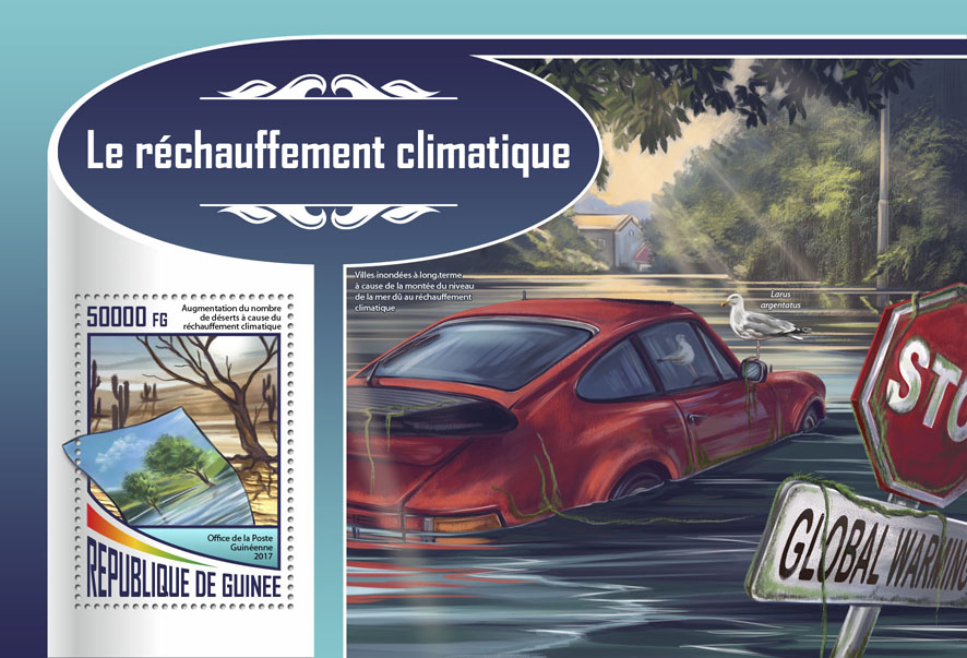 Global warming - Issue of Guinée postage stamps