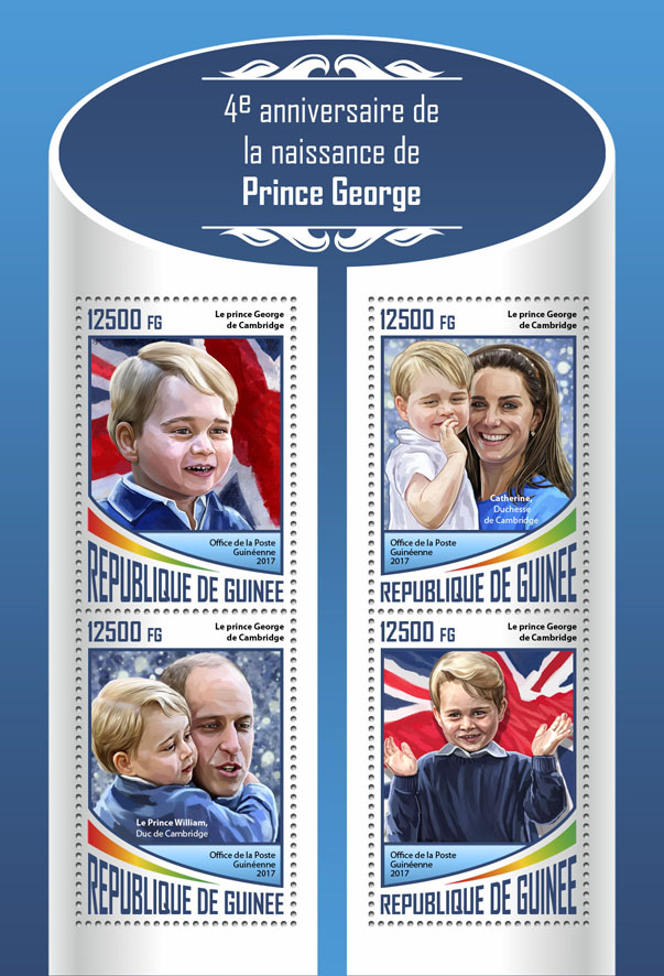 Prince George - Issue of Guinée postage stamps