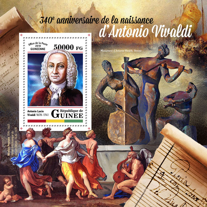 Antonio Vivaldi - Issue of Guinée postage stamps