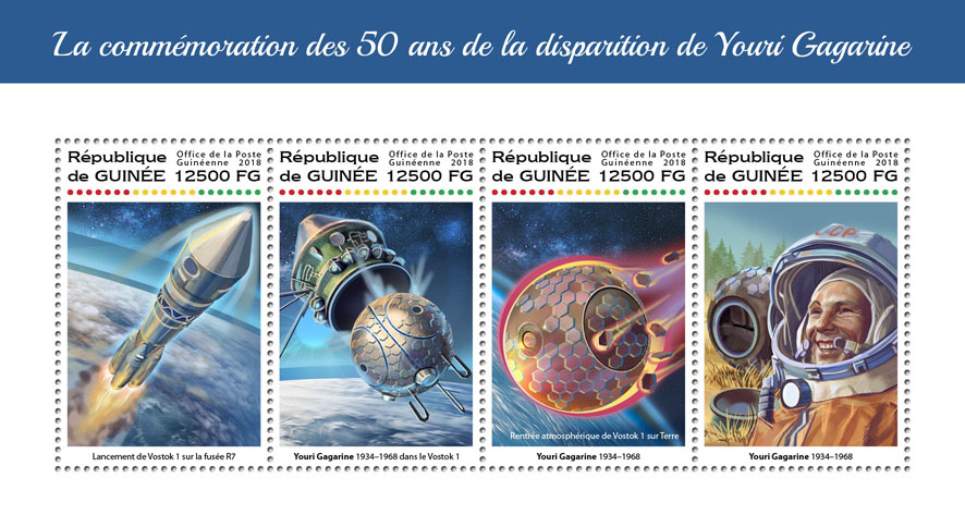 Yuri Gagarin - Issue of Guinée postage stamps
