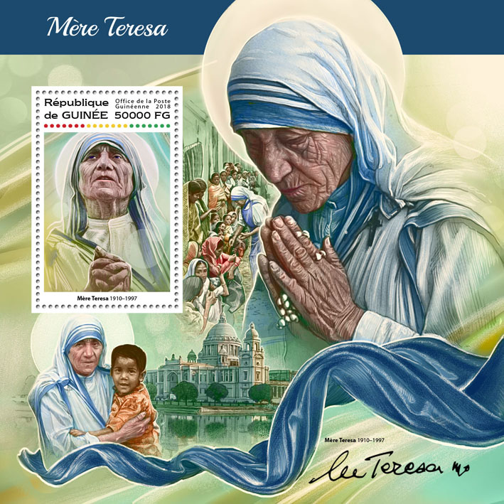 Mother Teresa - Issue of Guinée postage stamps