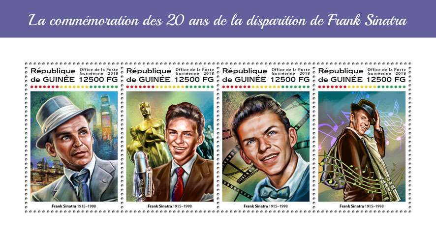Frank Sinatra - Issue of Guinée postage stamps