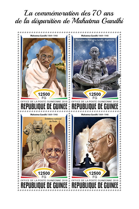 Mahatma Gandhi - Issue of Guinée postage stamps