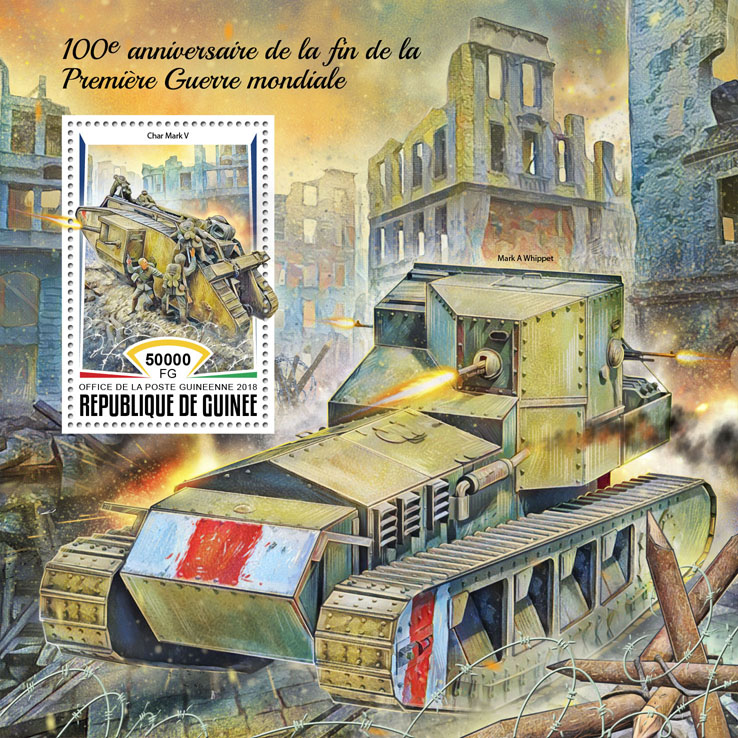 World War I - Issue of Guinée postage stamps