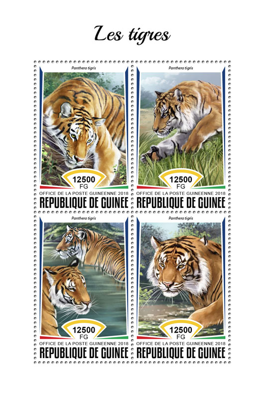 Tigers - Issue of Guinée postage stamps
