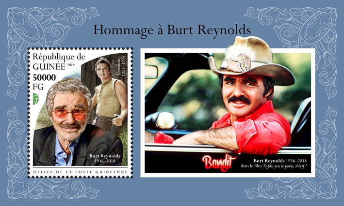 Burt Reynolds - Issue of Guinée postage stamps