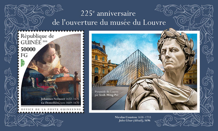Opening of Louvre - Issue of Guinée postage stamps