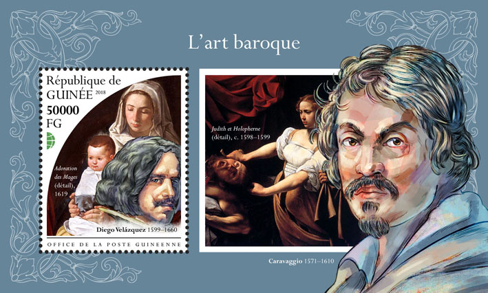 Art of Baroque - Issue of Guinée postage stamps