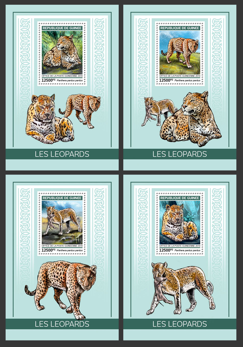 Leopards - Issue of Guinée postage stamps