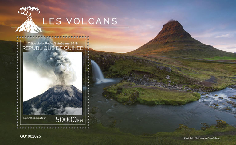 Volcanoes - Issue of Guinée postage stamps