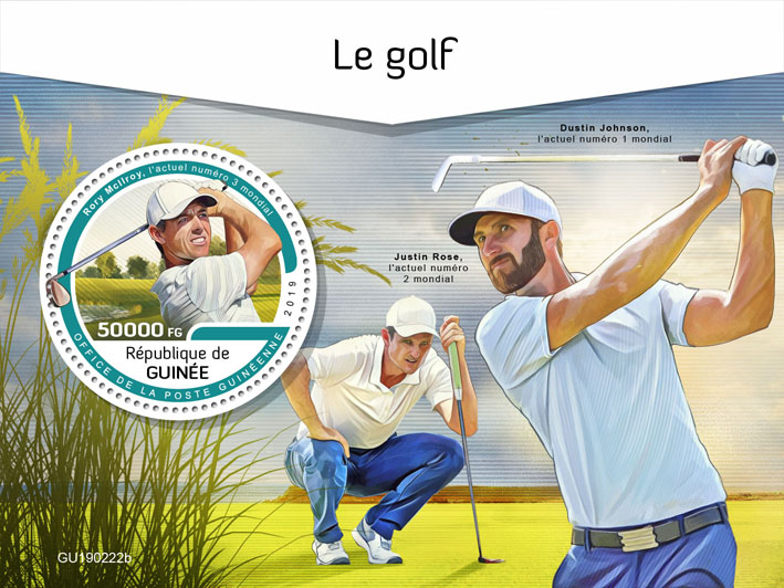 Golf - Issue of Guinée postage stamps