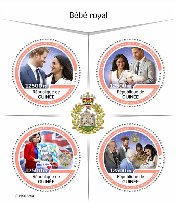 Royal baby - Issue of Guinée postage stamps
