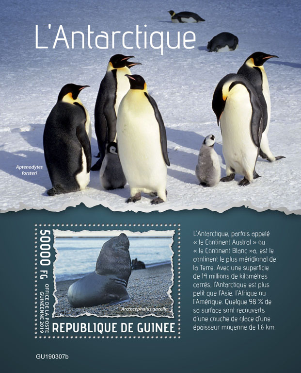Antarctica - Issue of Guinée postage stamps