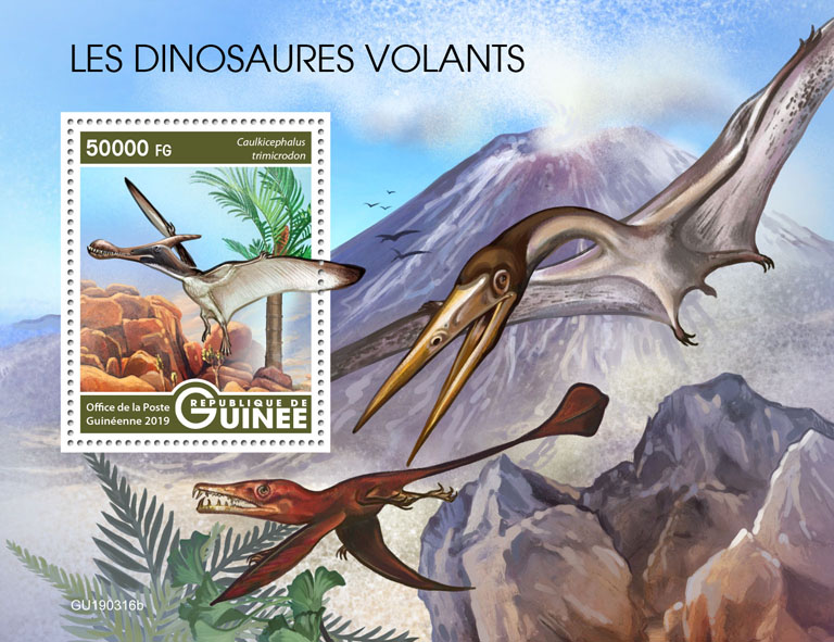 Flying dinosaurs - Issue of Guinée postage stamps