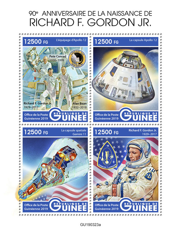 Richard F. Gordon Jr. - Issue of Guinée postage stamps