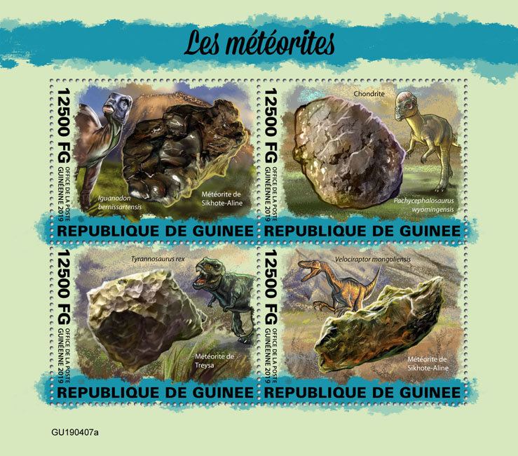 Meteorites - Issue of Guinée postage stamps