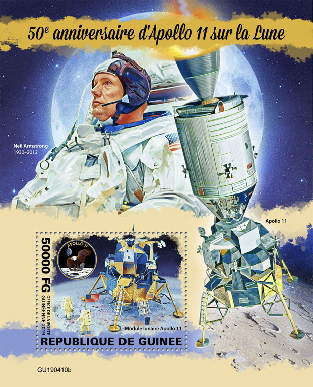 Apollo - Issue of Guinée postage stamps