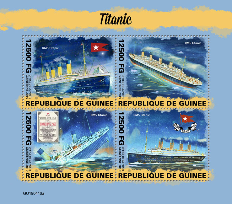 Titanic - Issue of Guinée postage stamps