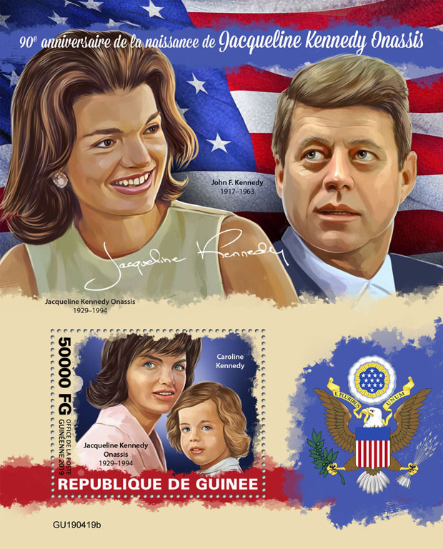 Jaqueline Kennedy Onassis - Issue of Guinée postage stamps