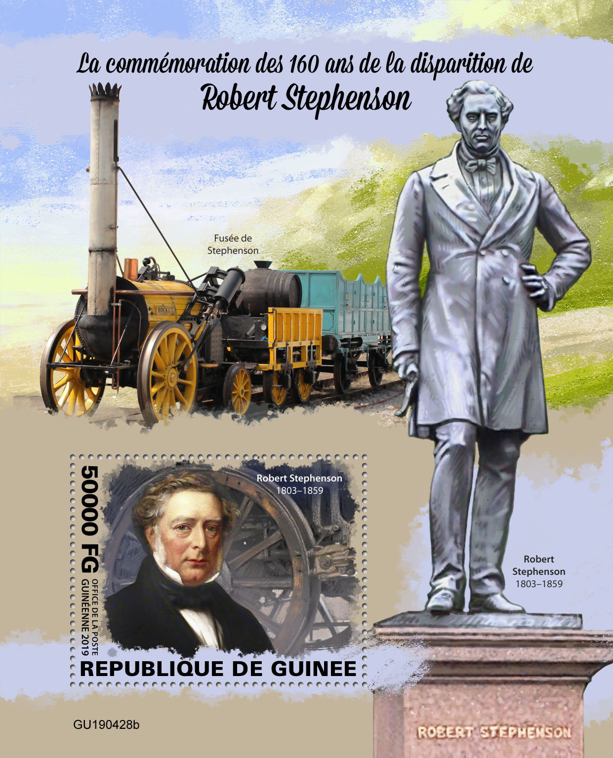 Robert Stephenson - Issue of Guinée postage stamps